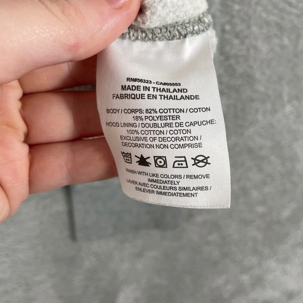 Nike Pullover Hoodie Mens Medium Gray Fleece Swoosh Logo Sweatshirt - Picture 5 of 9